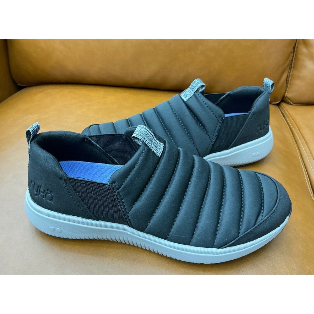Ryka Pursuit Slip On Shoes Womens‎ 6.5 Black Quilted Puffy Sneakers